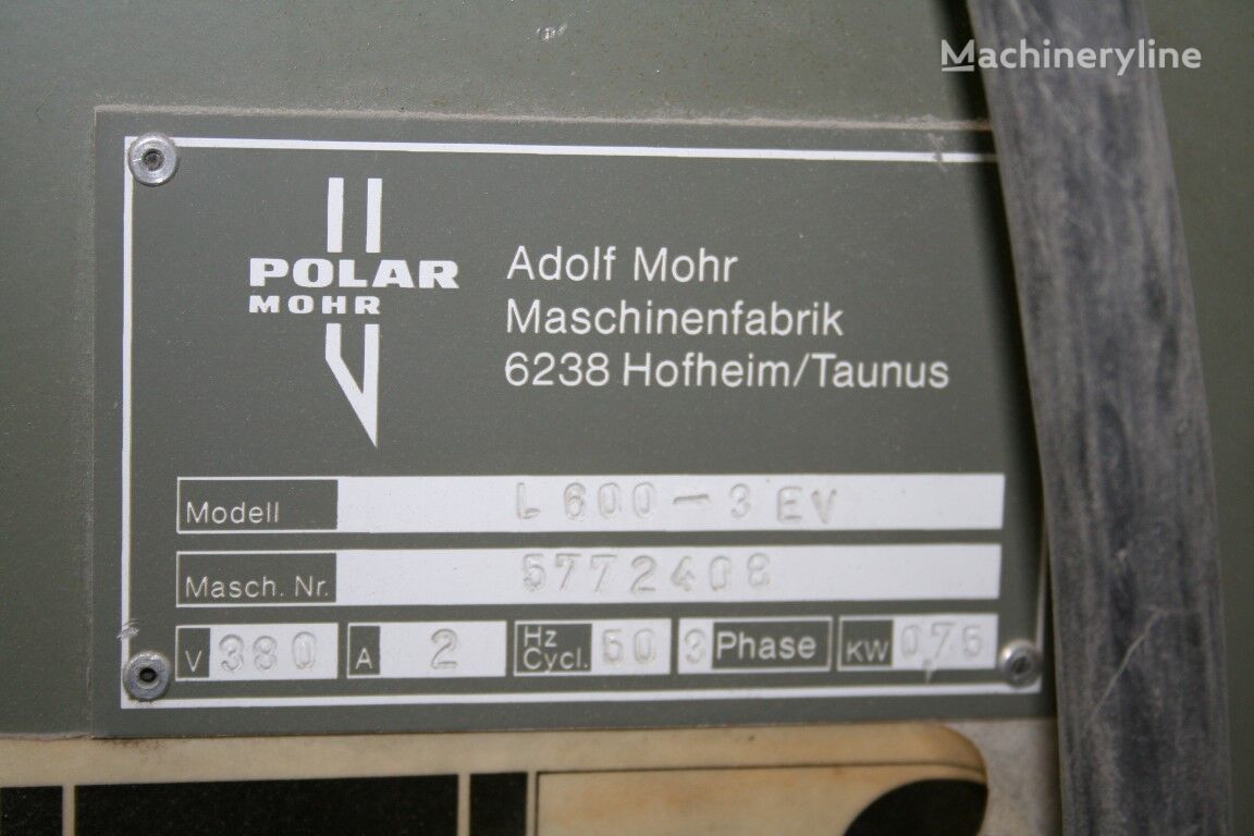 Polar L600-3 EV Lift paper guillotine cutter